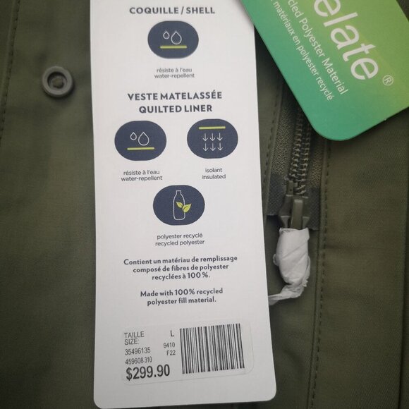 NWT Hyba Ladies Size Large Army Green Lined (Shell Only) Hooded Coat - Picture 11 of 15